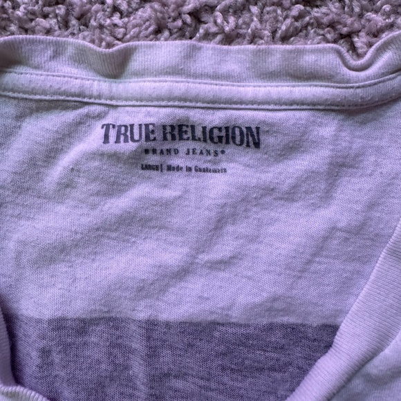 Designer True Religion Short-Sleeve Graphic T-Shirt - White Size Large Men’s - Picture 5 of 5